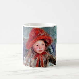 Mug Fille dans un grand Casquette rouge, Mary Cassatt