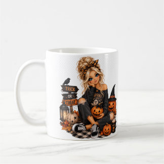 Mug Fille de citrouille d'Halloween