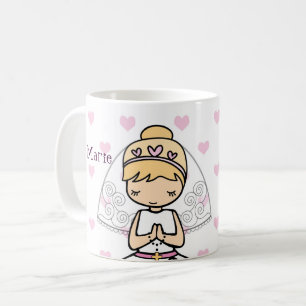 Mug Fille de la première communion personnalisée