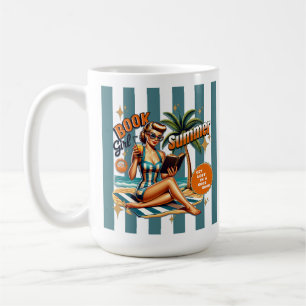 Mug Fille de livre vacances d'été voyage à la plage
