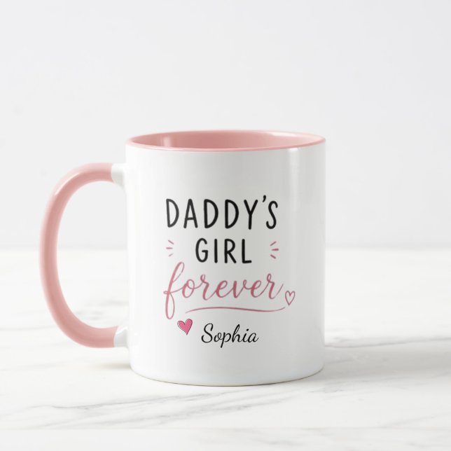 Mug Fille de papa personnalisée pour toujours (Gauche)