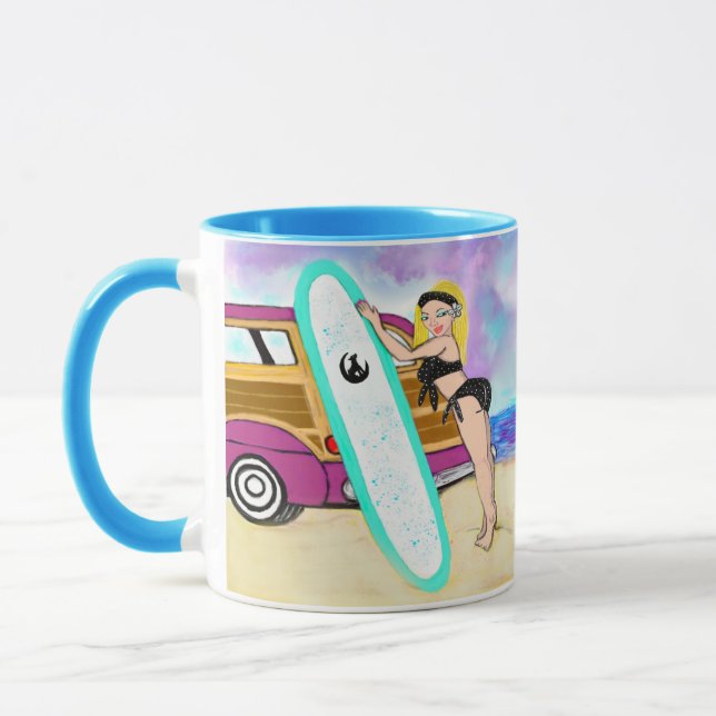 Mug Fille de surfer (Gauche)