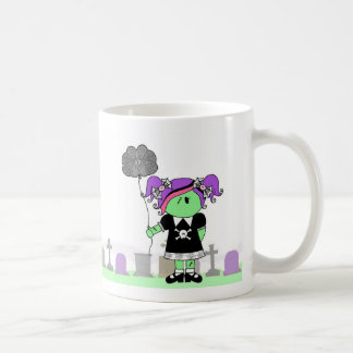 Mug Fille de zombi avec le ballon de cerveau dans la