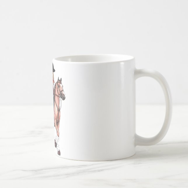 Mug Fille et cheval anglais d'équitation (Droite)