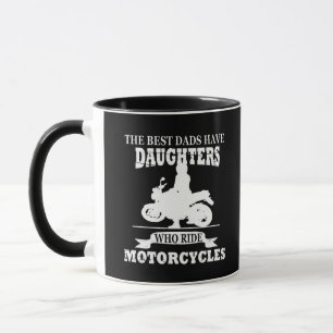 Mug Fille fait de la moto drôle fête des pères