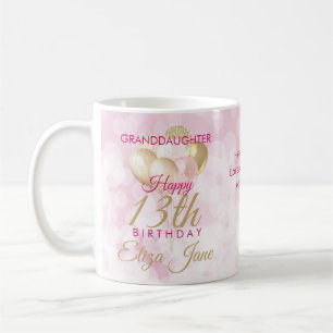 Mug Fille-fille glamour 13e ballon d'anniversaire