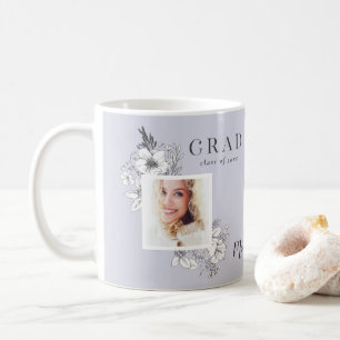 Mug Fille multiphoto florale élégante fête de graduati