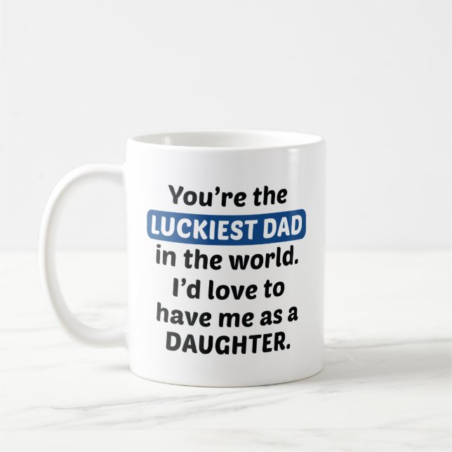 Mug Fille papa Lucky (Gauche)