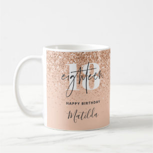 Mug Fille parties scintillant scintille le 18e anniver