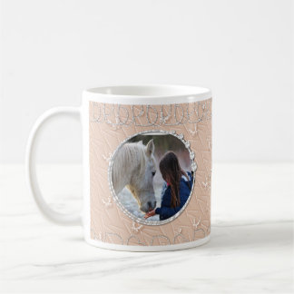 Mug Fille Peach Faux Sparkly Deux Accent Coeur Photo