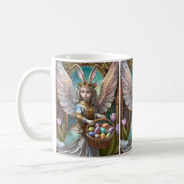 Mug Fille portant le costume de lapin de Pâques (Gauche)
