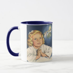 Mug Fille priant Jésus-Christ, Prières du soir