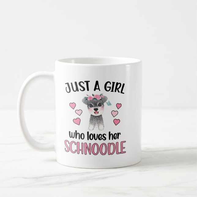 Mug Fille qui aime sa Schnoodle Maman 579 (Gauche)