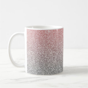 Mug Fille Rose Gold Parties scintillant Argent Ombre D