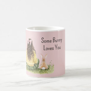 Mug Fille Ruban Rose Certains Lapin T'aime
