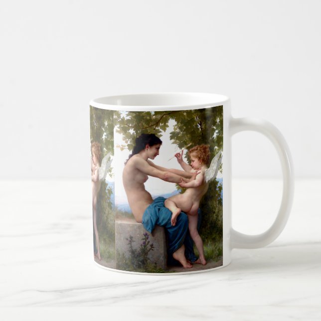 Mug Fille Se Défendant Contre La Peinture Cupidante Er (Droite)