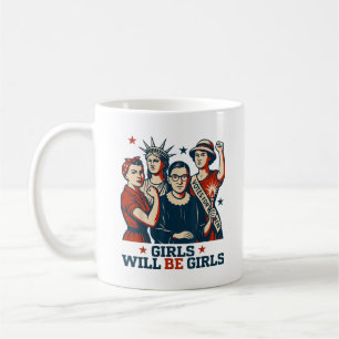 Mug Fille sera filles Patriotique Féministe 4 juillet