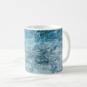 Mug Fille Sirène Turquoise Vert Bleu Nautique Vagues O