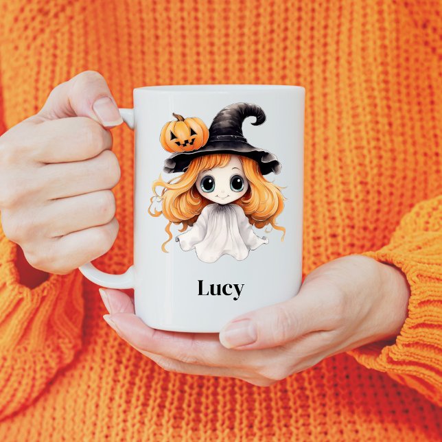 Mug Fille sorcière Halloween personnalisée (Créateur téléchargé)