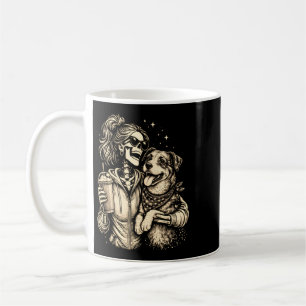 Mug Fille squelette cool avec chien - Amoureux des ani
