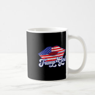 Mug Fille Trump Y Lèvres Drapeau États-Unis Élection 2