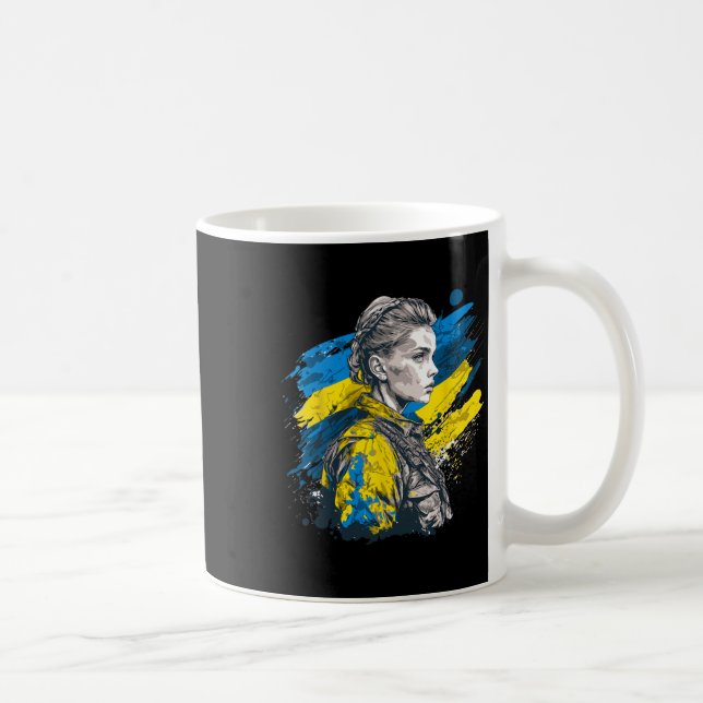 Mug Fille ukrainienne - Force face à l'opposition (Droite)