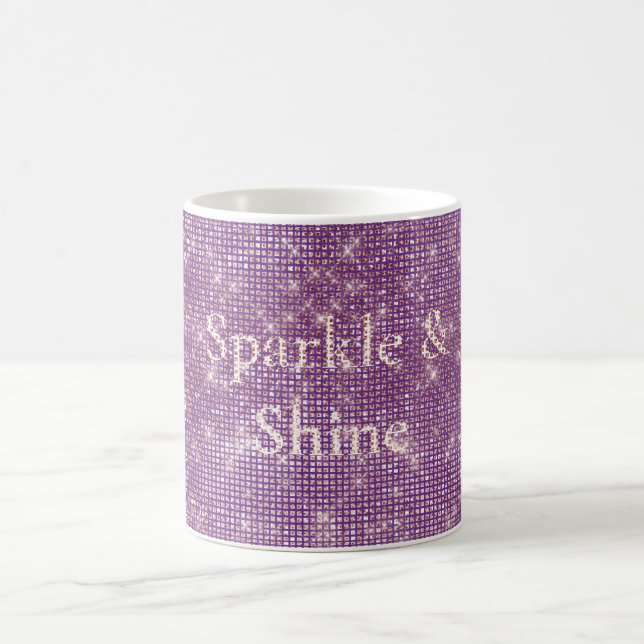 Mug Fille violette brillante étincelante (Centre)