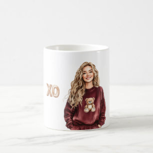 Mug Fille XO Haut Teddy Bear Bordeaux