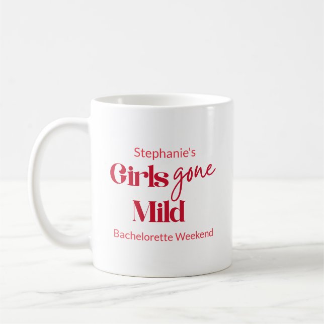 Mug Filles à peine folles : Un weekend de filles à l'a (Gauche)