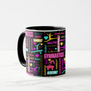 Mug Filles colorées Gymnastique Glossaire Typographie