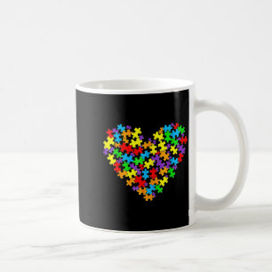 Mug Filles Femmes Sensibilisation à l'autisme Cœur Piè
