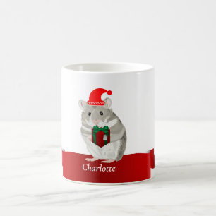 Mug Filles Gris Hamster Noël