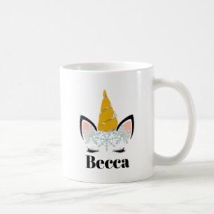 Mug Filles Ice Queen Unicorn Gems Nom personnalisé Noë