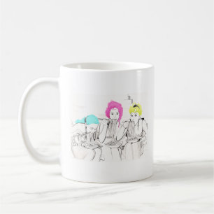 MUG FILLES MANGEANT SPAGHETTI