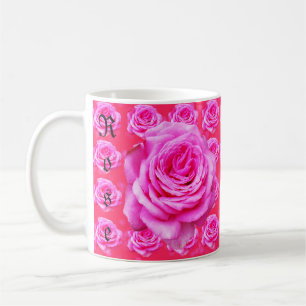 Mug Filles roses Nom Sur Roses Roses Roses Roses,