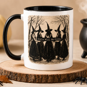 Mug Filles Vintage Filles Seront Des Filles Sorcière M