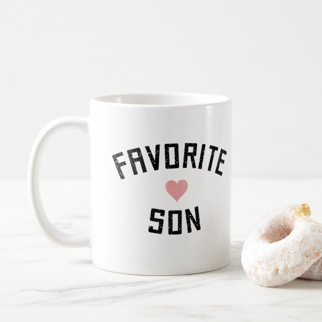 Mug Fils Favori Famille Réunion Dons Drôle (Avec donut)