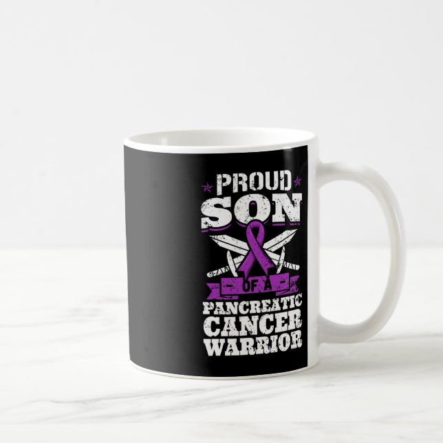 Mug Fils Fiers D'Un Cancer Pancréatique Guerrier Sensi (Droite)