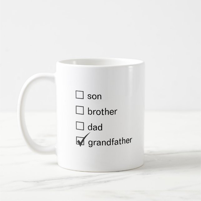 Mug Fils frère papa grand-père (Gauche)