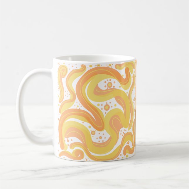 Mug Fils Orangés Et Jaunes Avec Points (Gauche)