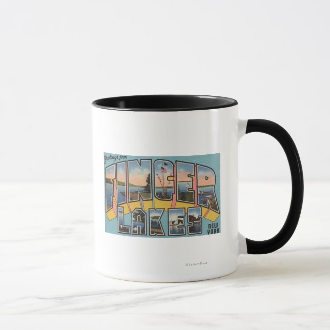 Mug Finger Lakes, New York - Scènes de grandes lettres (Droite)