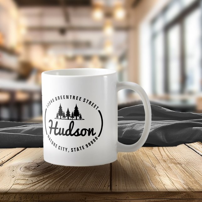 Mug Fir Trees Oval Design ID304 (Créateur téléchargé)