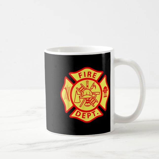 Mug Fire Department Logo Uniform Fireman Symbol Firefi (Droite)