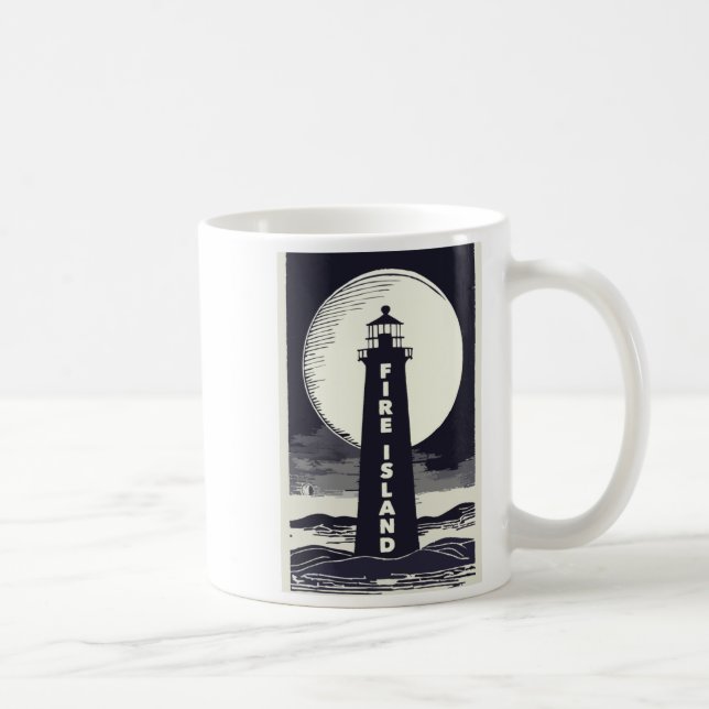 Mug Fire Island Lighthouse New York Moon  (Droite)