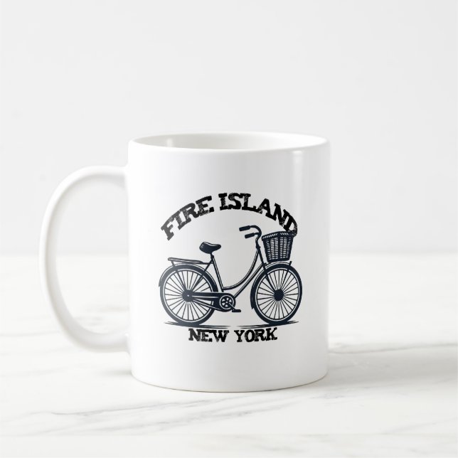 Mug FIRE ISLAND NEW YORK vélo avec vtt (Gauche)