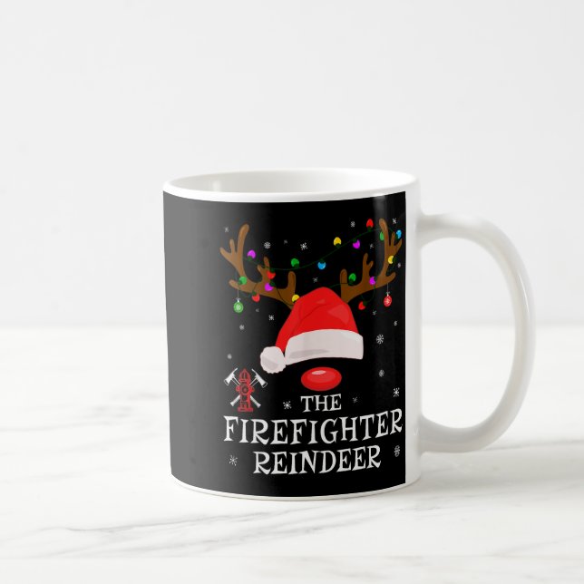 Mug Firefighter Reindeer Family Matching Christmas Pjs (Droite)