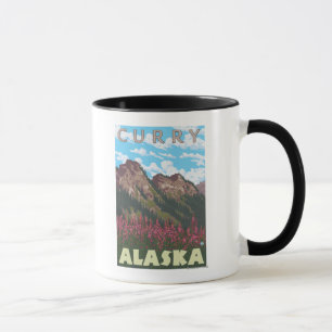 Mug Fireweed et montagnes - cari, Alaska