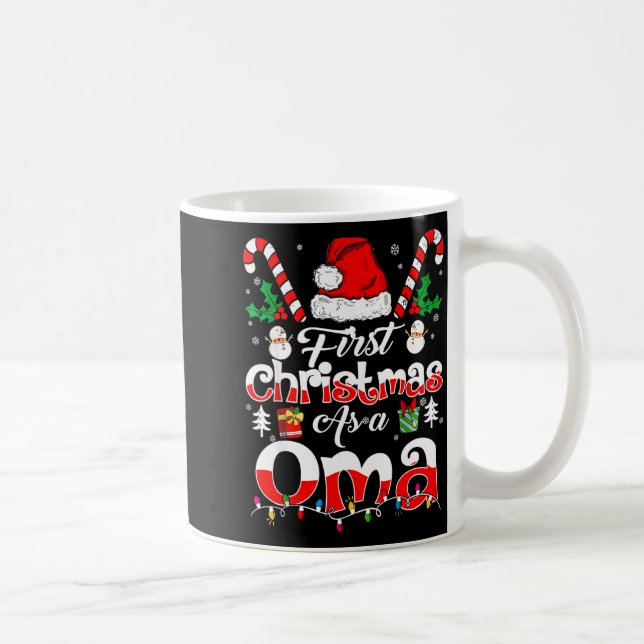 Mug First Christmas As A Oma Family Matching  (Droite)