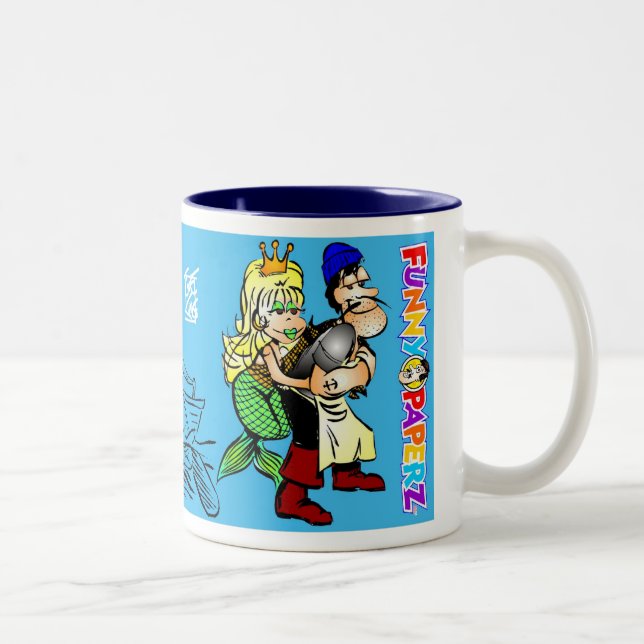 MUG: "Fisherman" Two-Tone Coffee Mug (Right)