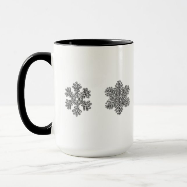 Mug Flacons de neige en argent glacé en cristal congel (Gauche)